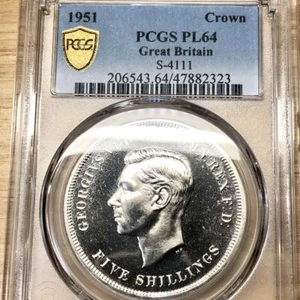 1951 George VI 1 Crown PCGS - Picture 1 of 3