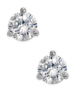 $38 Kate Spade Rise & Shone silver tone stud earrings clear (911) #603 - Picture 1 of 7