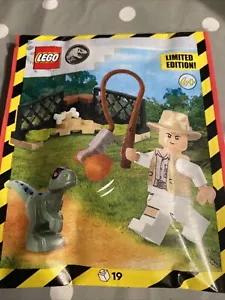Lego Jurassic World Minifigures - Ranger With Raptor -Paper bag 122409 - Picture 1 of 1
