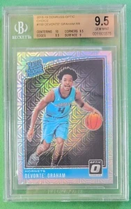 Devonte' Graham 2018-19 Donruss Optic Choice Prizm #189 Rated Rookie BGS 9.5 - Picture 1 of 2