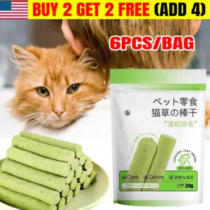 6PCS Cat Grass Teething Sticks, Cat Grass Teething Sticks Cat Teeth Cleaner - Picture 1 of 5
