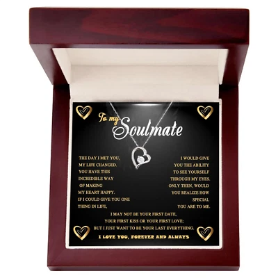 Collar To My Soulmate para mujer, regalos personalizados para mujer Foto 1 de 3