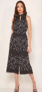 Neu Ted Baker Marcila Haselnuss Neckholder Hals breites Bein Overall in schwarz mehrere Gr. 4 - Bild 1 von 12