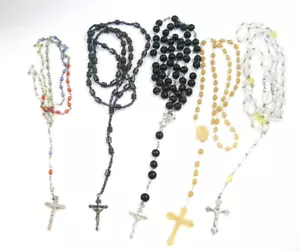 Older Vintage Catholic Five-Decade Rosary Christian Religious Prayer Beads - Picture 1 of 7