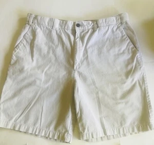 Geoffrey Beene Mens All Cotton Chino Flat Front Shorts Size 36 Light Khaki - Picture 1 of 5