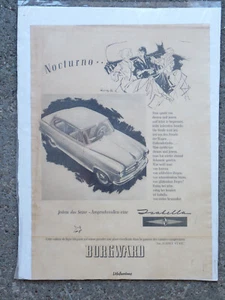 Borgward Isabella 1957 original vintage Litfass Werbung Plakat Reklame antik - Bild 1 von 6