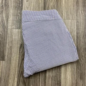 CALVIN KLEIN Skinny Leg Stretch Blue/White Striped Pull On Pants Women's Size XS - Picture 1 of 13