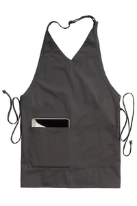Two-Pocket V-Neck Bib Apron - Picture 1 of 4