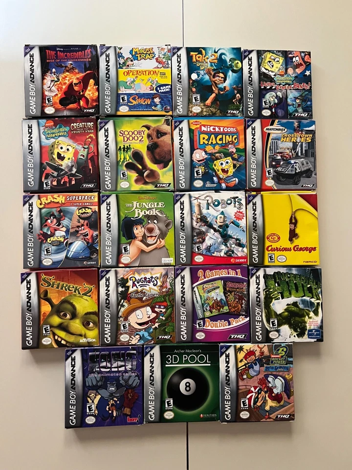 GBA Complete Games Bundle – Scooby, SpongeBob, Incredibles & More – Bundle & Sav - Image 1 of 1