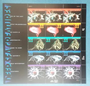 33 Cent Briefmarken Tiefseekreaturen Bogen Scheibe 15 - Bild 1 von 1