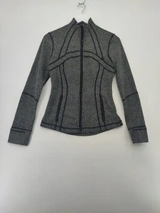 Lululemon Define Teeny Tooth Damenjacke weiß schwarz Größe 6 - Bild 1 von 10