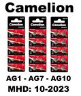 Batterie D günstig Kaufen-Camelion AG1 - AG7 - AG10 Knopfzellen Batterien MHD:10-2023 Uhrenbatterien 