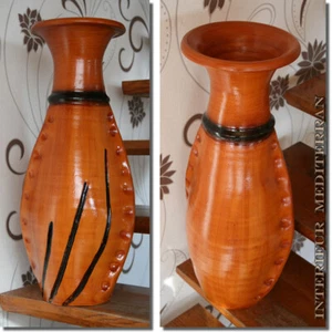 BODENVASE Amphore Vase Dekovase 60cm mediterran afrikanisch Keramik Deko NEU - Bild 1 von 8