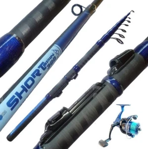 Kit Spinning da Viaggio Canna 2.70m Mulinello Filo Pesca Trota Spigola Bass - Foto 1 di 6
