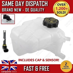 VAUXHALL ASTRA J MK6 09-ON RADIATOR COOLANT EXPANSION HEADER TANK & CAP + SENSOR - Picture 1 of 4
