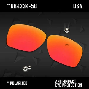 Lente de repuesto polarizada antiarañazos para Ray Ban RB4234 58 mm opt - Imagen 1 de 13