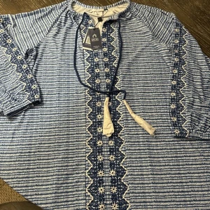 CABANA LIFE UPF 50+ Blue Charleston CoverLuxe Tunic Swim Tunic Dress NWT - Picture 1 of 16