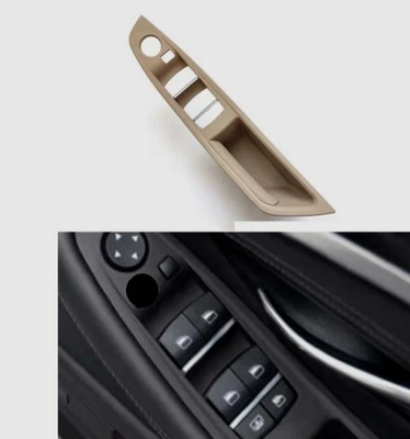 RHD Front inner Door Panel Handle Pull Cover Trim for BMW 5 series 11-17 Beige - Image 1 of 4