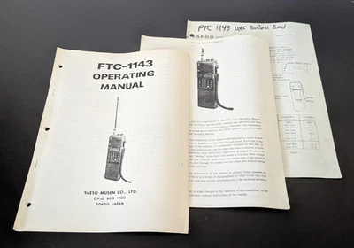 YAESU  FTC-1143 Operating + Service Manual + extra UHF FM Hand Held Transceiver - Image 1 of 4