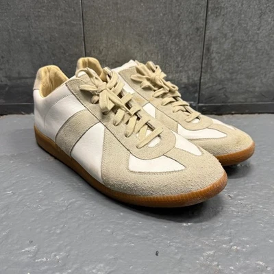 ZAPATILLAS BAJAS MAISON MARGIELA GAT RÉPLICA CUERO GAMUZA BLANCO talla 45 Foto 1 de 4
