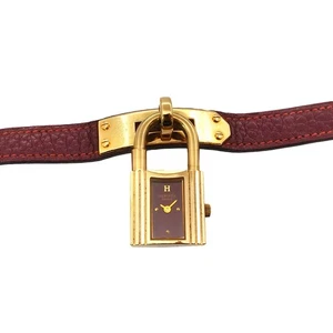 HERMES Kelly Watches Quartz bordeaux Dial Vintage Cadena Ladies 90285279 - Picture 1 of 8