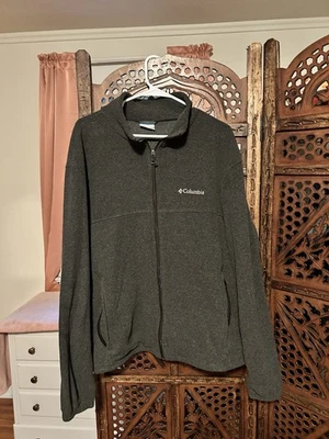Columbia Sportswear Mens Gray Long Sleeve Pullover Full Zip Size Large Fleece - Image 1 of 4