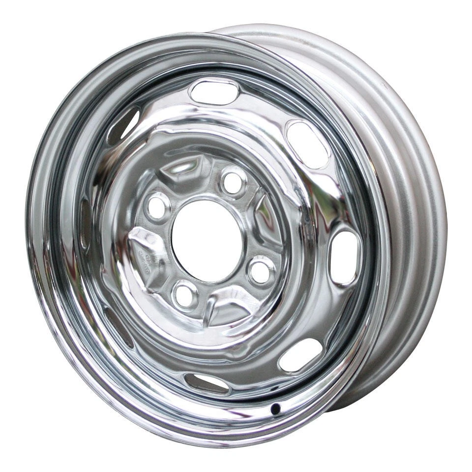 Volkswagen Karmann Ghia Wheel Standard Chrome 4 Lug (4X130) 4.5 X 15 Et +45 New - Image 1 of 1