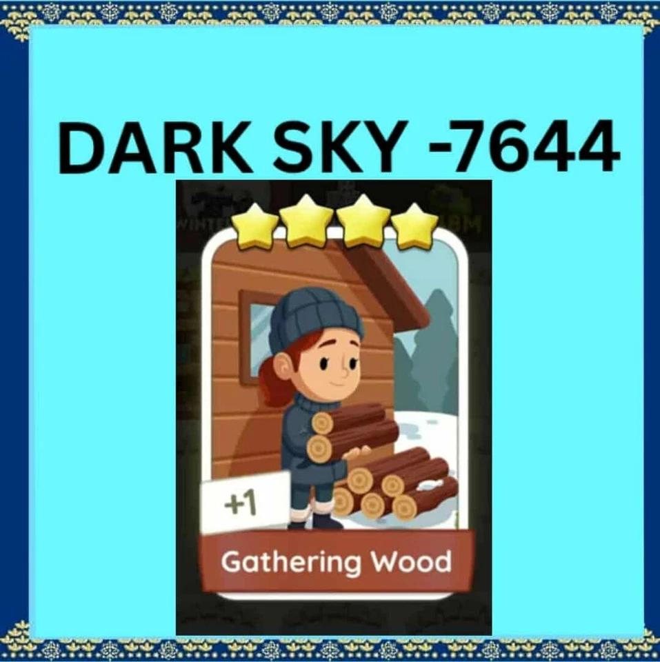 1 x Gathering Wood (⭐⭐⭐⭐) set 20 - Mono_poly_ Go sticker (Fast sending) - Image 1 of 1