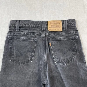 Levi’s Jeans Mens 30x32 Black 550 VTG 90s Made In USA May 1995 Orange Tab Grunge - Picture 1 of 9