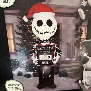 Jack Skellington CountdownToChristmas Yard aufblasbare Deko Nightmare Before 8 Fuß - Bild 1 von 7