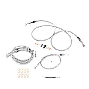 ABS 12"-14" Handlebar Brake Clutch Cable+TBW For 21-23 Harley Road Glide King - Picture 1 of 7