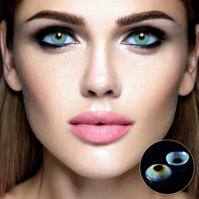 LuxDelux Bonito Blue Beige hellblaue Farblinsen mit und ohne Stärke / Dioptrien