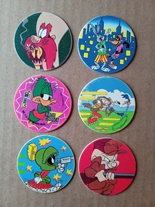 Looney Tunes Master Super Tazos Pog Sabritas 1994 Mexico (4) set of six 6 pogs - Bild 1 von 12