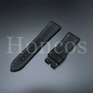 26 mm negro gris lona correa de reloj de nailon se adapta a Panerai PAM Luminor Sub - Imagen 1 de 4