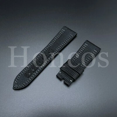 26 мм черный серый холщовый нейлоновый ремешок для часов подходит для Panerai PAM Luminor Sub - Изображение 1 из 4
