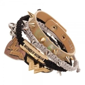 DC Comics Wonder Woman Arm Justice League Party Bracelet Set BV53CZWWM00PP00 - Picture 1 of 3