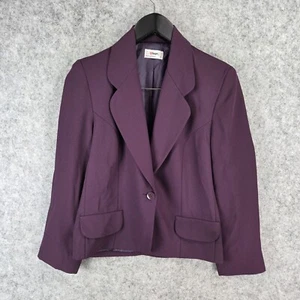 Vintage Target Jacket Womens 8 Purple Blazer Button Business Office Work 11051 - Picture 1 of 11