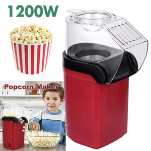 Popcorn Maker Hot Air Popcorn Popper Electric Machine Fat 1200w Free - Picture 1 of 17