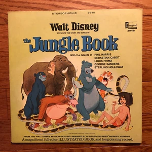 Walt Disney - The Jungle Book Disneyland 3948 1960's Press w/ Booklet Red Label - Imagen 1 de 10