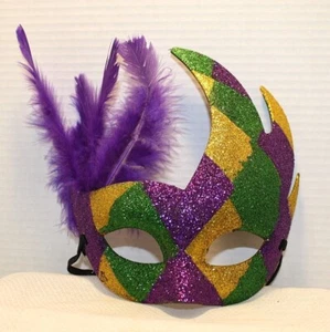 New Mardi Gras Mask Multi color several to choose from. W/free gift - Picture 1 of 10