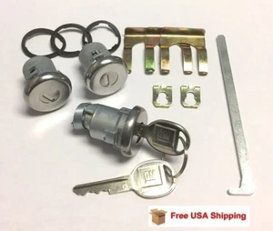 Fits 1978-1989 Monte Carlo Door & Trunk Lock set with GM Keys FREE SHIPPING - Foto 1 di 1