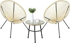 3-Piece Outdoor Seating Acapulco Chair Modern Patio Furniture Set