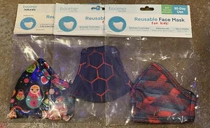 3 Pack -Boomer Naturals Reusable Face Mask For Kids 3-7Yrs - Picture 1 of 1