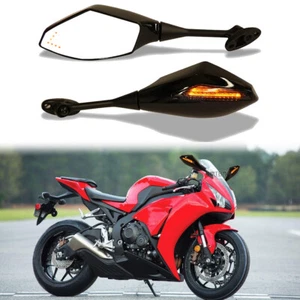 For Honda CBR1000RR CBR1000F 2004-2008 Motorcycle LED Turn Signal Light Mirrors - Picture 1 of 11