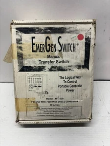 Emergen Switch Generator Manual Transfer Switch Kit (6-7500) 7500 Watts NOS - Picture 1 of 7