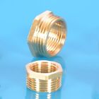 Brass Threaded Pipe Fitting 1/2 PT Male X 1/4 PT Female Hex Bushing Adapter 2Pcs
