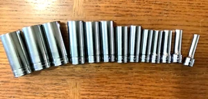 New Snap-on™ 3/8" drive 1/4" thru 1" 6-point Deep Socket Set 213SFSY - Picture 1 of 4
