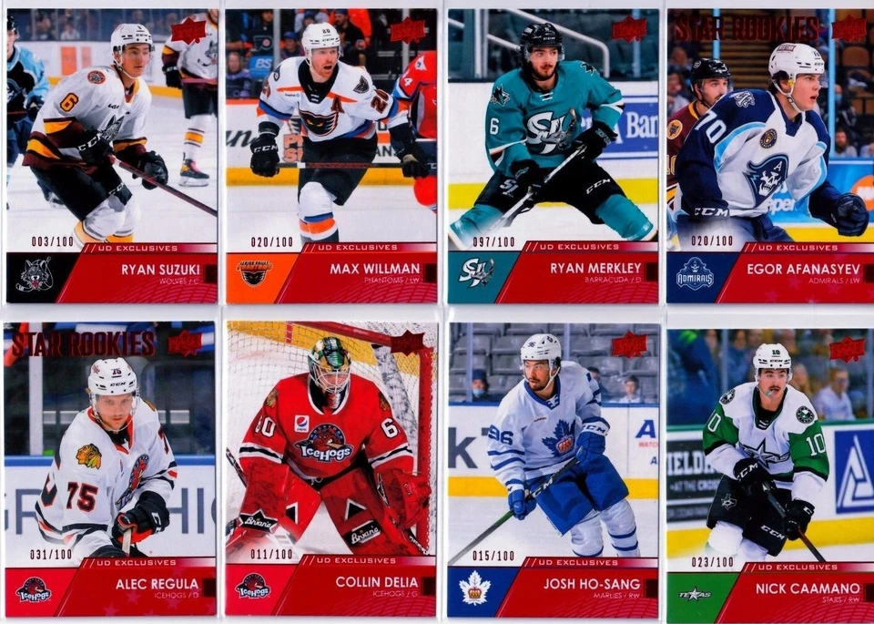2021/22 '21/22 Upper Deck AHL UD EXCLUSIVES card #'d /100 *pick from list* - Image 1 of 1
