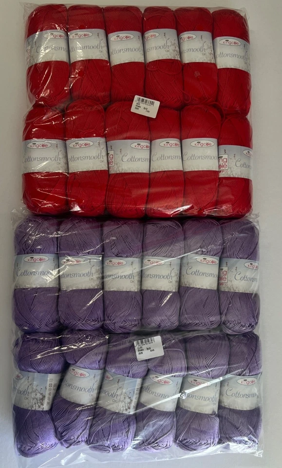 King Cole Cottonsmooth DK ~ 12 x 100g Balls Was £60 Now £35 - Image 1 of 1