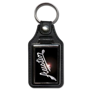 AUSTIN FAUX LEATHER KEY RING/KEY FOB. KEY CHAIN - Foto 1 di 1
